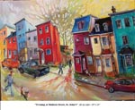 Evening at Mullock Street, St.John's, Oil on Canvas